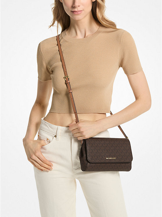 Michael Kors Outlet Medium Logo Convertible Crossbody Bag