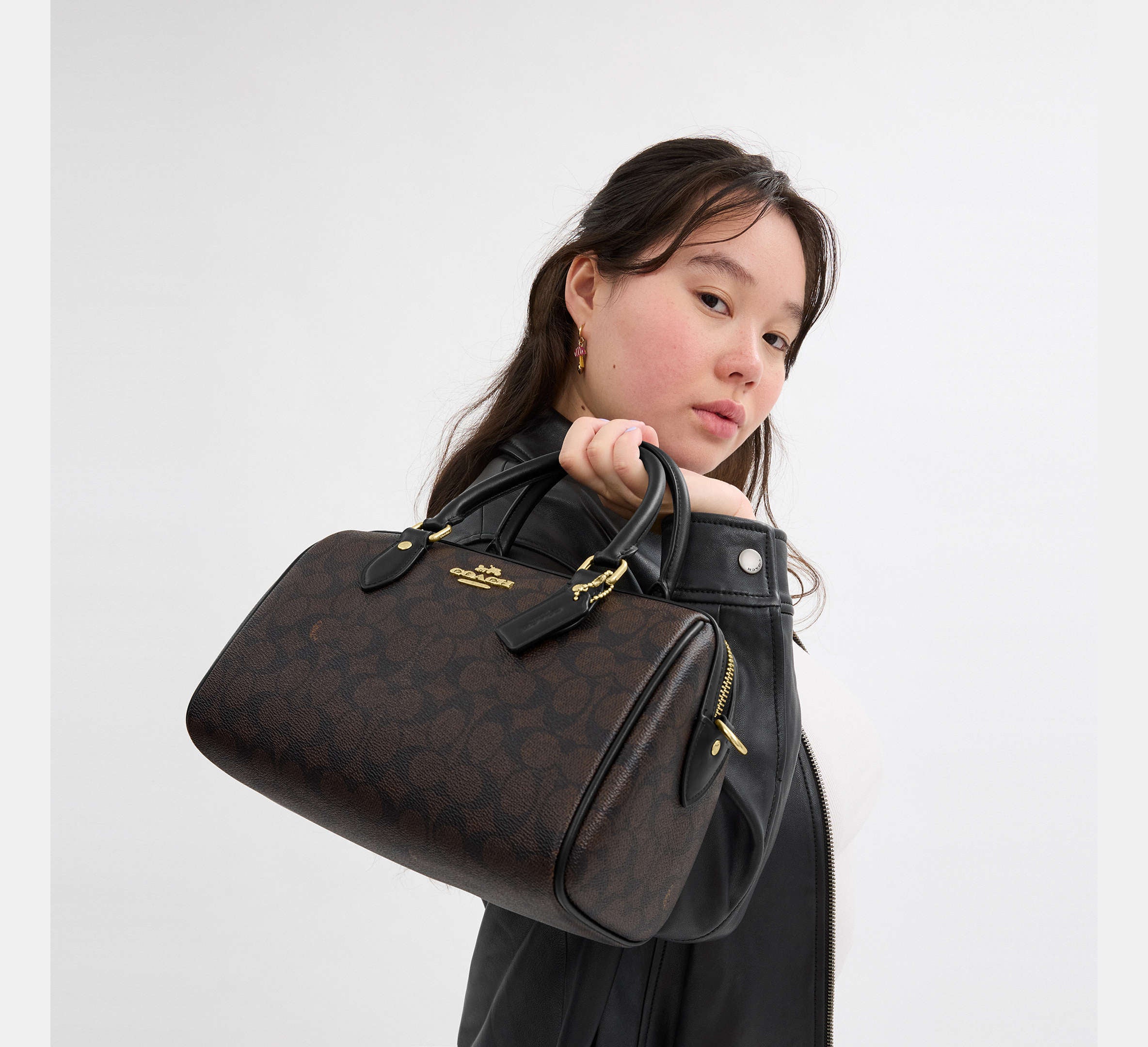 COACH Rowan Satchel Bag In Signature Canvas [Pre-Order]
