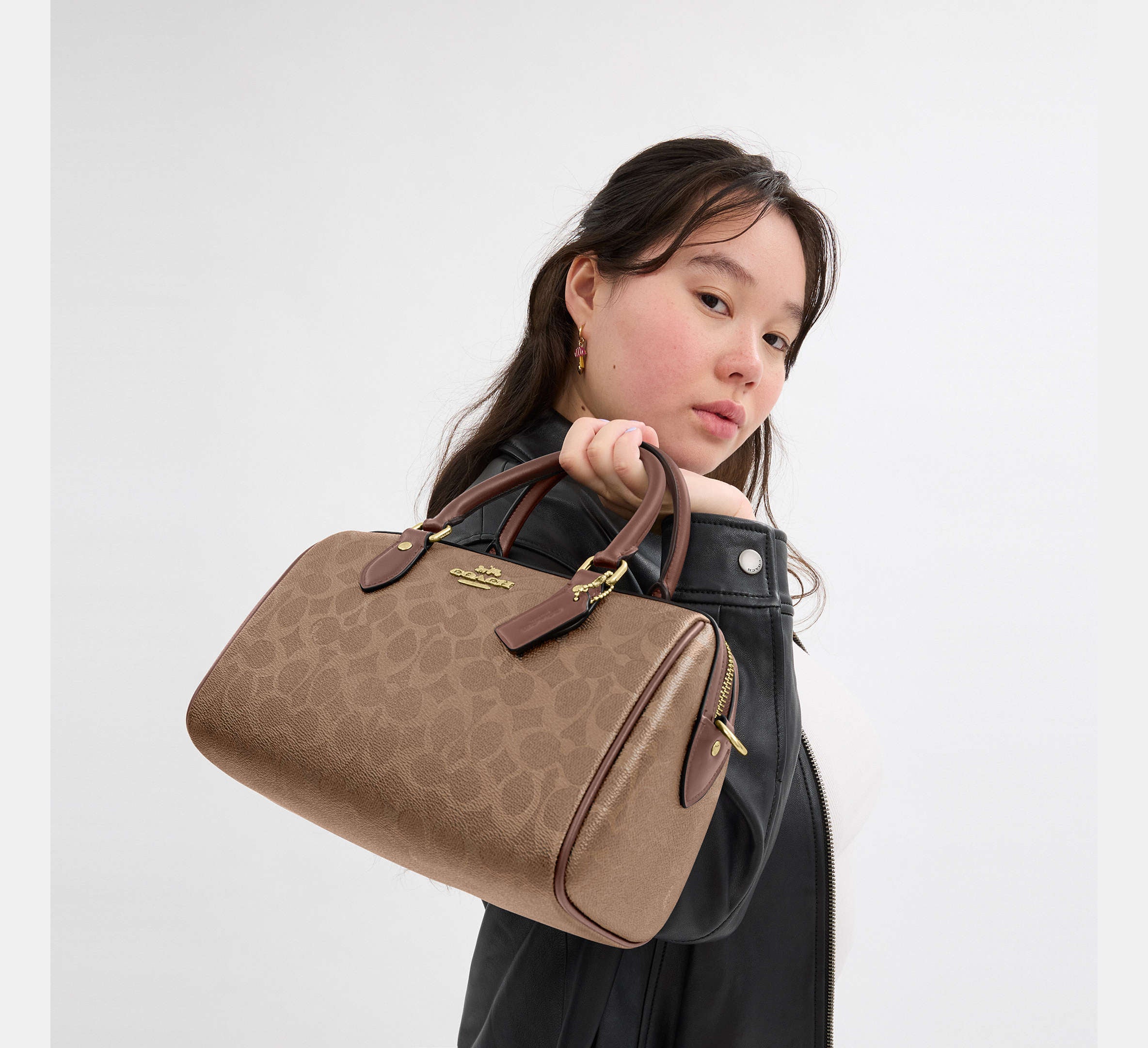 COACH Rowan Satchel Bag In Signature Canvas [Pre-Order]