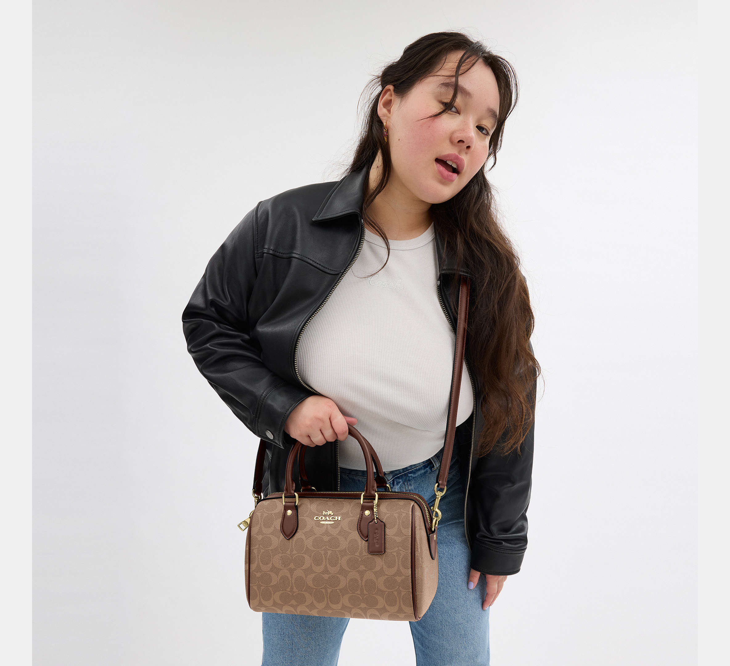 COACH Rowan Satchel Bag In Signature Canvas [Pre-Order]