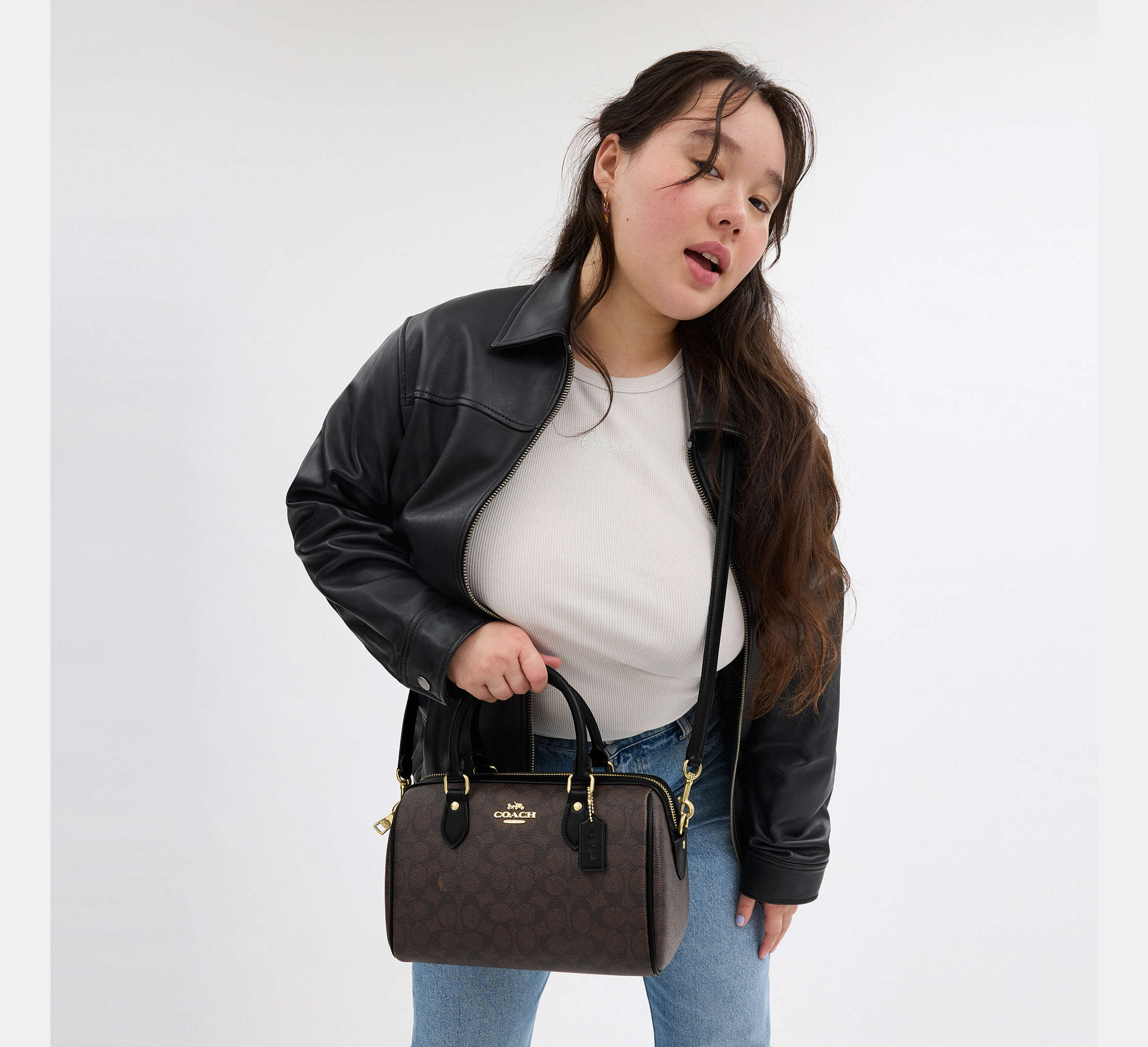 COACH Rowan Satchel Bag In Signature Canvas [Pre-Order]