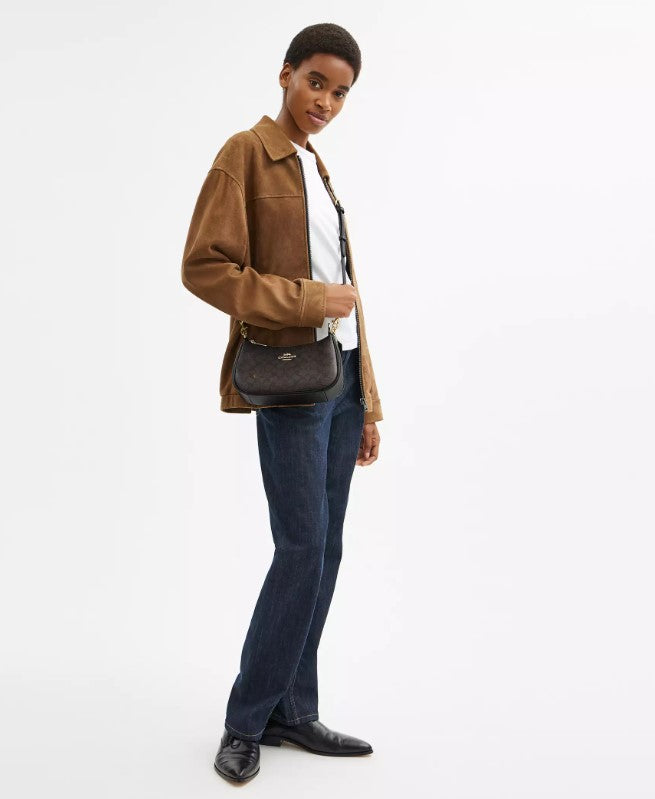 COACH Teri Shoulder Bag In Signature Canvas [Pre-Order]